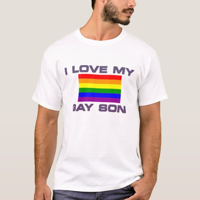 Ich habe meinen schwulen Sohn Liebe T-Shirt (Vorderseite)