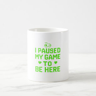 Ich habe meinen SpielNeon Pixel Art angehalten Kaffeetasse