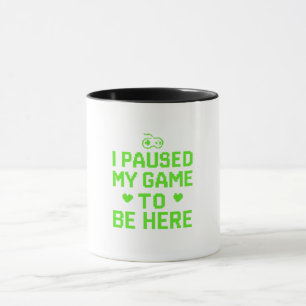 Ich habe meinen SpielNeon Pixel Art angehalten Tasse