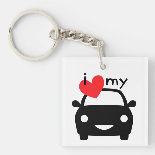 Ich habe meinen Wagen Liebe! Schlüsselanhänger (Vorderseite)
