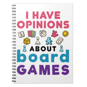 Ich habe Meinungen zu Board Games Tabletop Gamer Notizblock