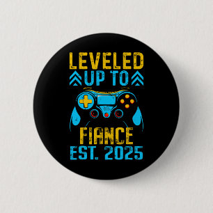 Ich habe mich auf den Verlobten 2025 Gamer Bräutig Button