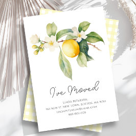 Ich habe mich bewegt | Lemon Blossom neue Adresse Mitteilungskarte