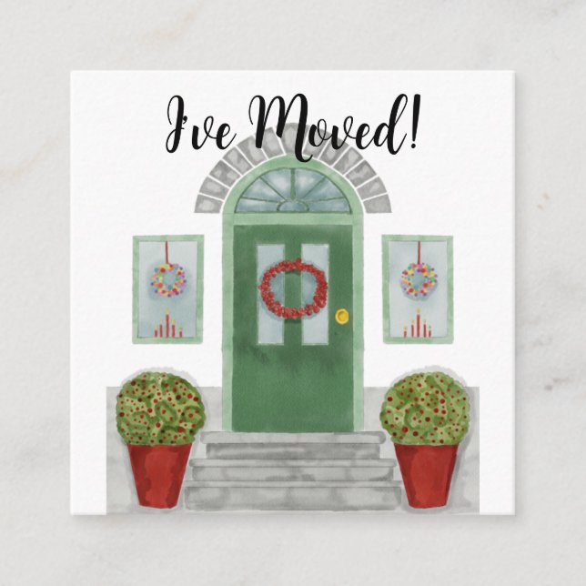 Ich habe mich bewegt! Weihnachtskarten-Zuhause Begleitkarte (Vorderseite)