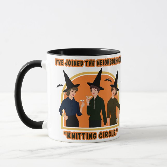 Ich habe mich dem Strickkreis der Nachbarschaft an Tasse (Links)
