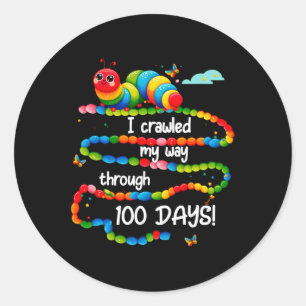 Ich habe mich durch 100 Tage Niedlichen Schüler du Runder Aufkleber