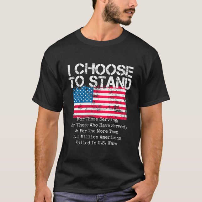 Ich habe mich entschieden, die amerikanischen Flag T-Shirt (Vorderseite)