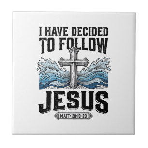 Ich habe mich entschieden, Jesus Vintage-Shirt zu Fliese