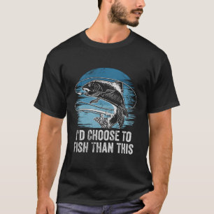 Ich habe mich für Fischfang Hobby Fisher Pastime V T-Shirt