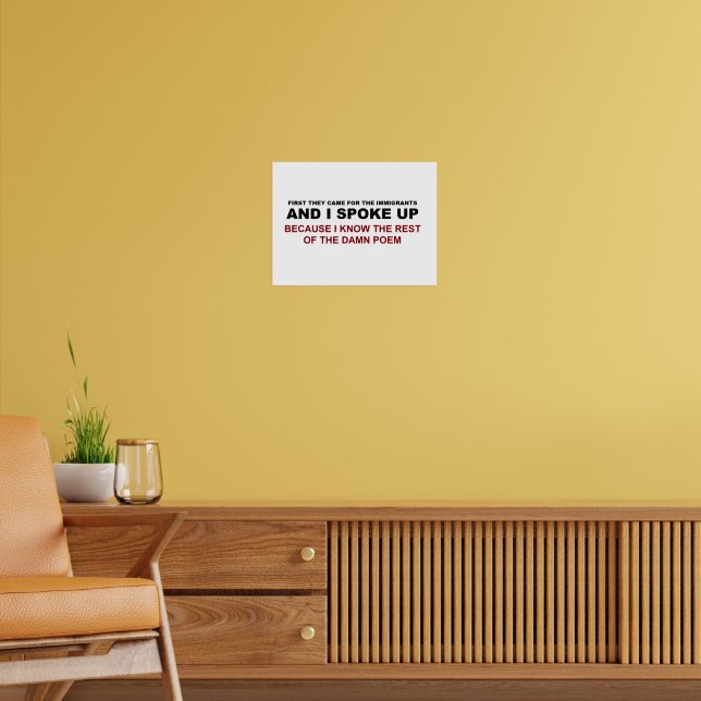 Ich habe mich geäußert poster (Wohnzimmer 2)