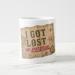 Ich habe mich mit Absicht verlaufen Vintage-Karte Jumbo-Tasse