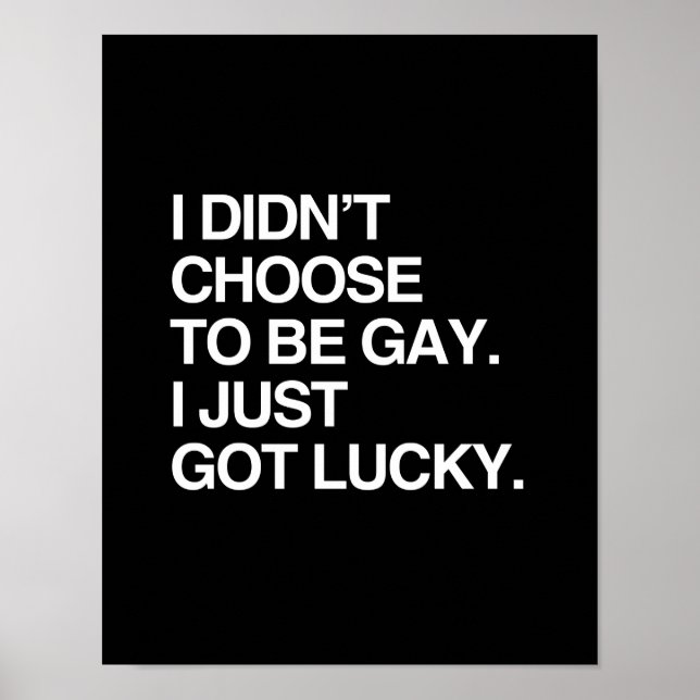 ICH HABE MICH NICHT DAFÜR ENTSCHIEDEN, GAY ZU SEIN POSTER (Vorne)