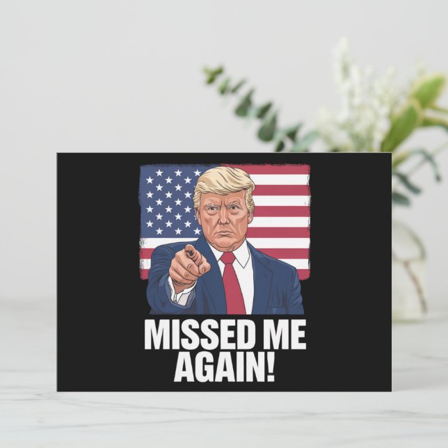 Ich habe mich wieder vermisst Trump Wahlen 2024 Einladung (Stehend Vorderseite)