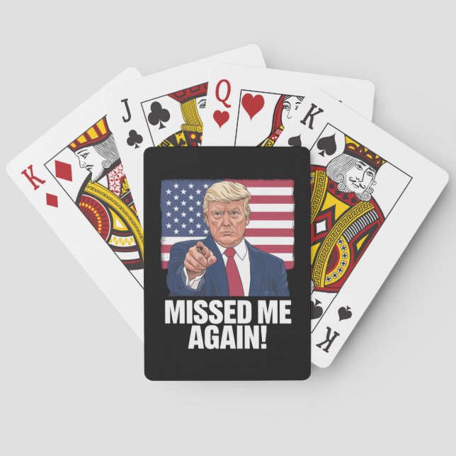 Ich habe mich wieder vermisst Trump Wahlen 2024 Spielkarten (Rückseite)