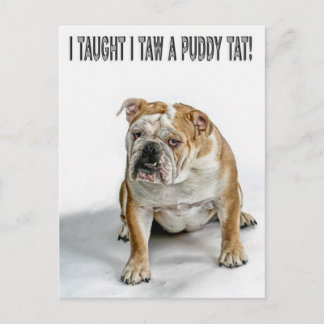 Ich habe mir beigebracht, einen Puddy zu nehmen, d Postkarte