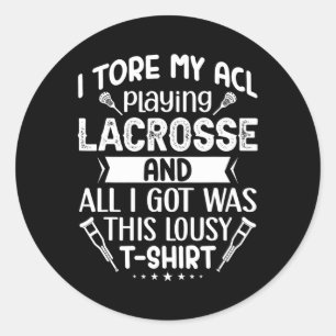 Ich habe mir die Lacrosse Funny Knee-Operation kap Runder Aufkleber