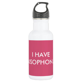 Ich habe Misophonia Flasche - Rosa Edelstahlflasche