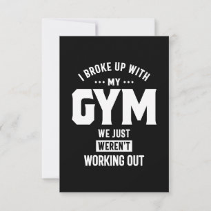 Ich habe mit meinem Fitnessstudio Schluss gemacht, RSVP Karte