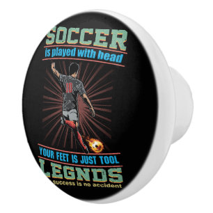 Ich habe mit meinem Kopf Fußball gespielt Keramikknauf