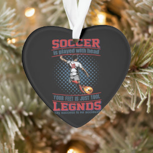 Ich habe mit meinem Kopf Fußball gespielt Ornament
