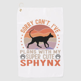 Ich habe mit meiner Sphynx-Katze Pläne Golfhandtuch