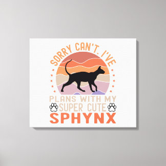 Ich habe mit meiner Sphynx-Katze Pläne Leinwanddruck