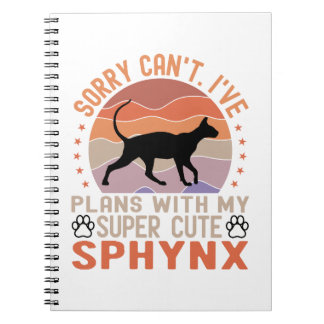 Ich habe mit meiner Sphynx-Katze Pläne Notizblock