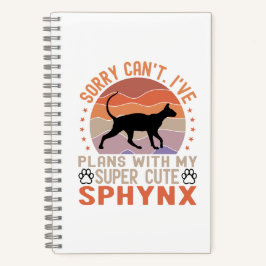 Ich habe mit meiner Sphynx-Katze Pläne Notizbuch