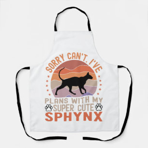 Ich habe mit meiner Sphynx-Katze Pläne Schürze