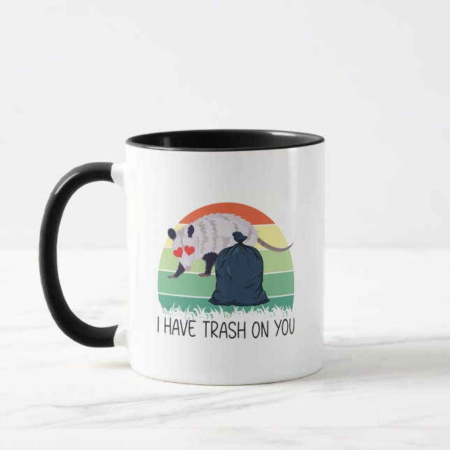 Ich habe Müll auf deinem lustigen Possummermeme Tasse (Links)