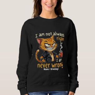 Ich habe nicht immer recht, aber ich habe nie unr Sweatshirt