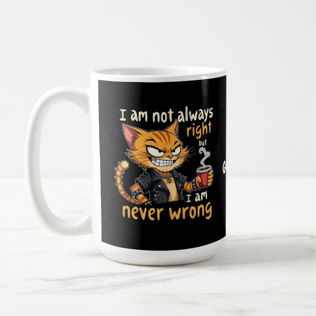 Ich habe nicht immer recht, aber ich habe nie Unre Kaffeetasse (Links)