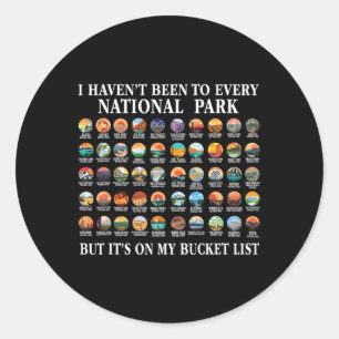 Ich habe nicht jede Nationalpark-Checkliste besuch Runder Aufkleber