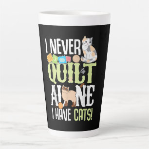 Ich habe nie allein gequilt, dass ich Katzen witzi Milchtasse