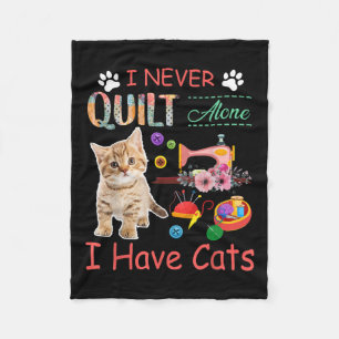 Ich habe nie allein gequilt, dass Katzen das Quilt Fleecedecke