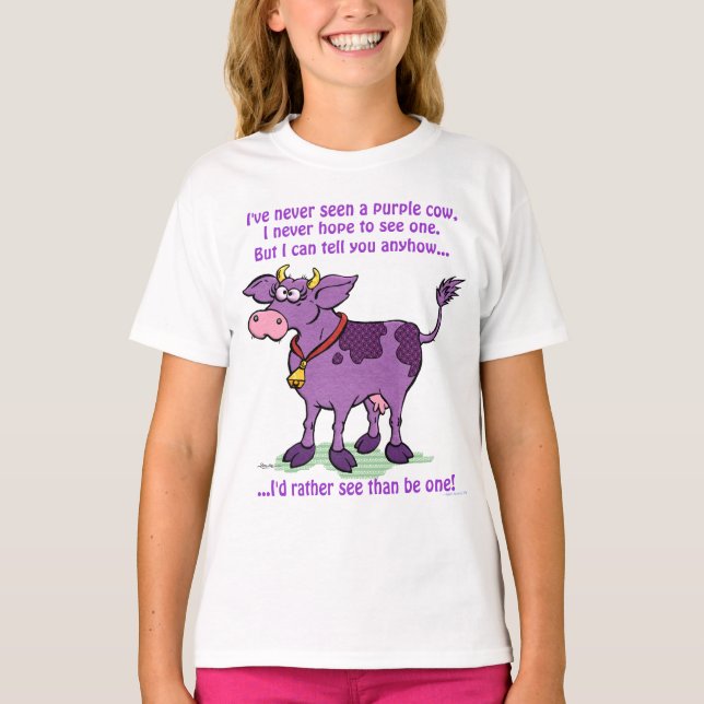 Ich habe nie eine lila Kuh gesehen T-Shirt (Vorderseite)