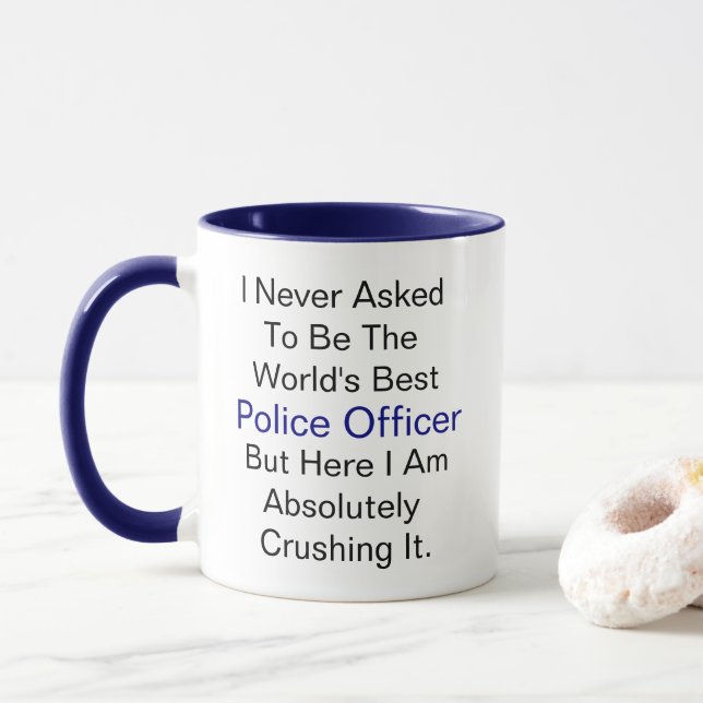 Ich habe nie gefragt, der Polizeibeamte der Welt z Tasse (Mit Donut)