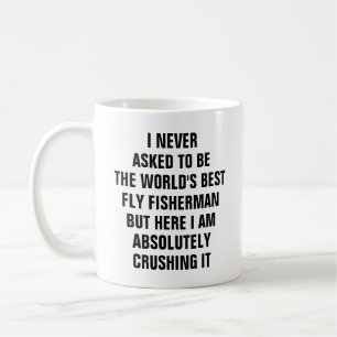 Ich habe nie gefragt, der weltweit beste Fliegenfi Kaffeetasse