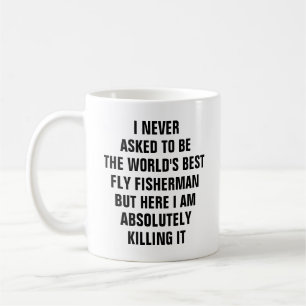 Ich habe nie gefragt, der weltweit beste Fliegenfi Kaffeetasse