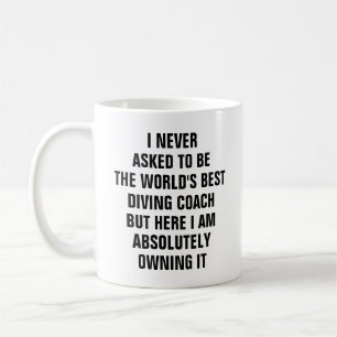 Ich habe nie gefragt, der weltweit beste Tauchlehr Kaffeetasse