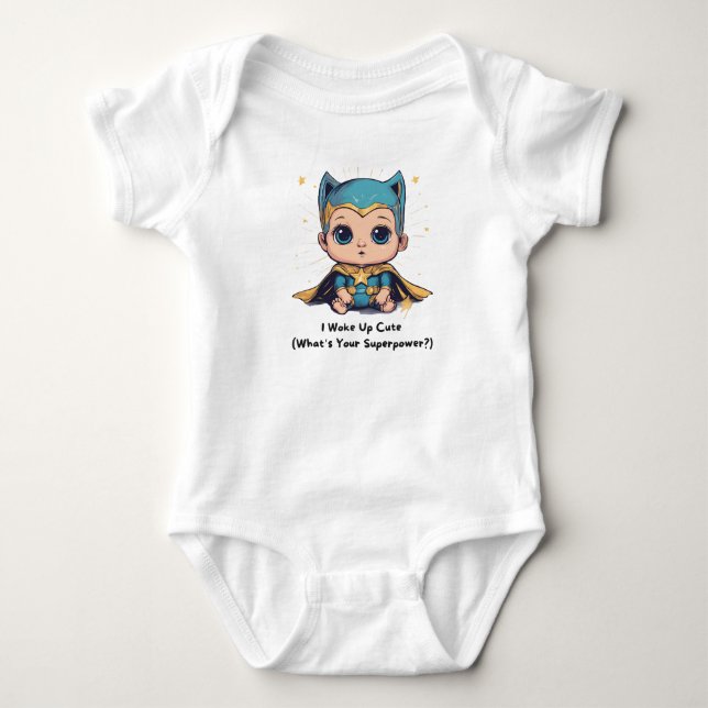👶 "Ich habe Niedlich Geweckt (Was ist deine Super Baby Strampler (Vorderseite)