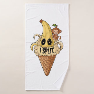 Ich habe niedliches Bananeneis gespalten Badhandtuch Set