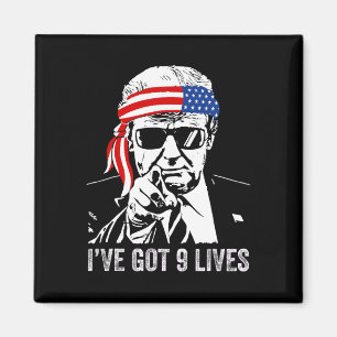Ich habe Nine Lives Got - Trump 2024 Funny Magnet