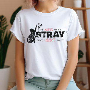 Ich habe noch nie eine streunende süße schwarze un T-Shirt