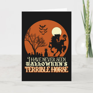 Ich habe noch nie Halloween-Pferd gesehen Karte