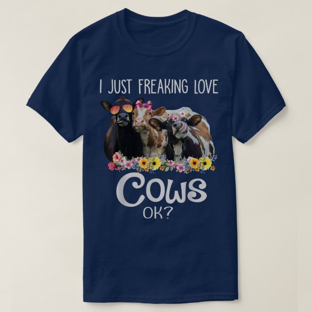 Ich habe nur Liebe Kühe Ok Funny Heifer Bauer W T-Shirt (Design vorne)