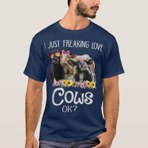 Ich habe nur Liebe Kühe Ok Funny Heifer Bauer W T-Shirt