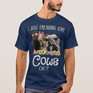 Ich habe nur Liebe Kühe Ok Funny Heifer Bauer W T-Shirt