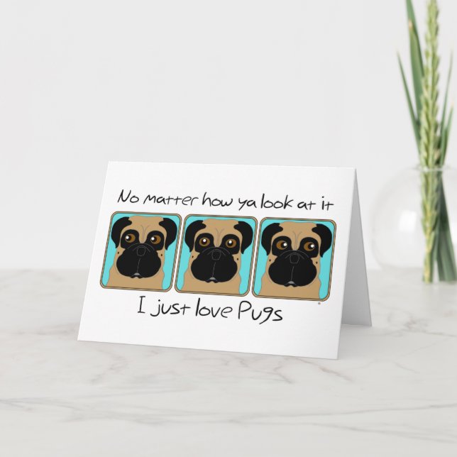 Ich habe nur Liebe Mops zitieren lustige Mops scha Karte (Vorderseite)