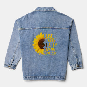 Ich habe nur wirklich Liebe Buffaloes Frauen Männe Jeansjacke